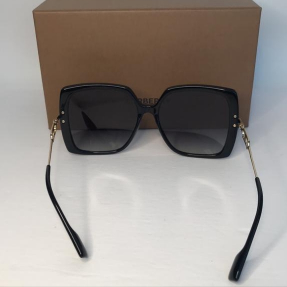 Authentic New Burberry BE4332-30018G 57 Luna Sunglasses Black Frame Grey Lens - Picture 5 of 12